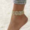 1 шт. Женская модная сверкающая многорядная цепочка на ногу с инкрустацией цирконами, для туризма на открытом воздухе, пляжа, банкета, фестиваля, подарок