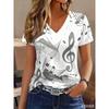 American Independence Day Women's T Shirt Print Graphic Flag Vintage Stylish Classic Short Sleeve V Neck Regular Tops