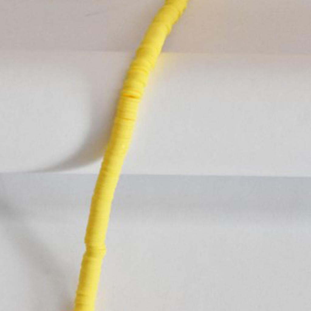 Желтая плоская полимерная глина бусина DIY украшения полимерная глина диск бусины для ожерелий браслетов