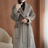 Extra Long Double-Faced Wool Coat for Women - Loose Silhouette, Off-Season Promotion