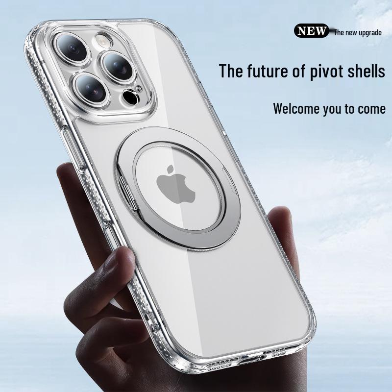iPhone 17 Pro Case: 360° Rotating Magnetic, Transparent, Full Coverage, Anti-Drop Shell