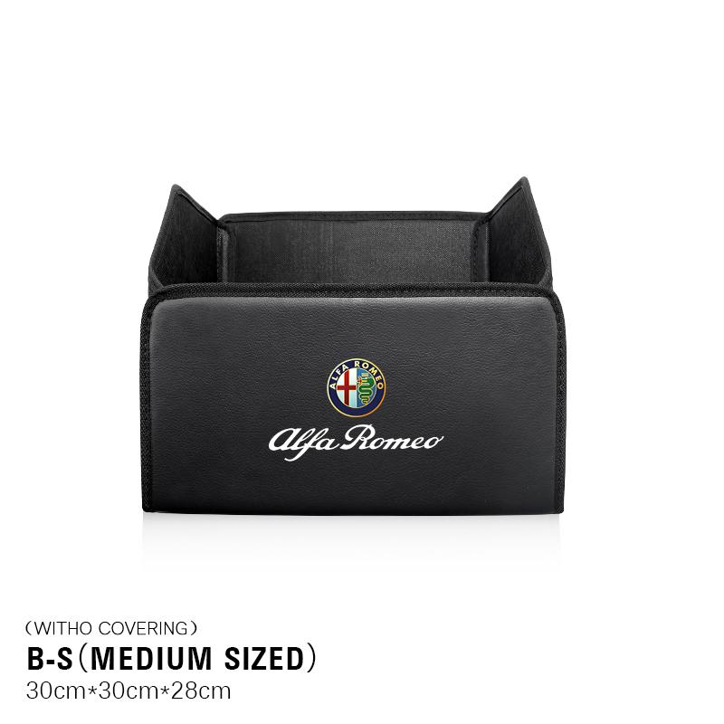 AGU1 Leather Folding Storage Box Car Trunk Tool Organizing Accessories For Alfa Romeo Giulietta Mito 159 Giulia Stelvio 156 147 Brera