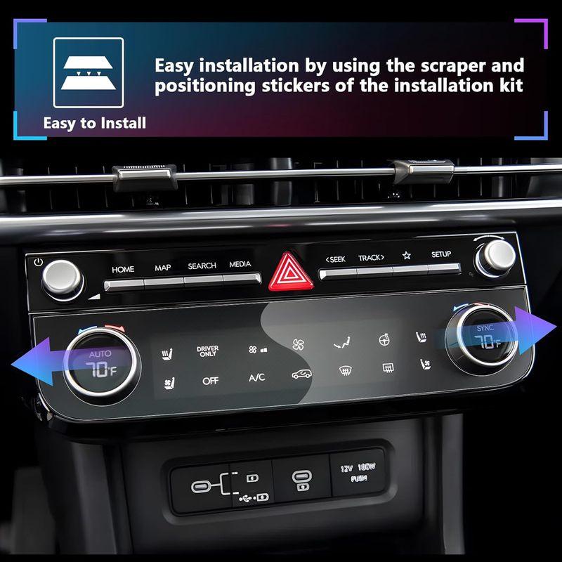 Tempered glass Screen Protector for Hyundai Tucson 2025 LCD Air Conditioning Touch Display Screen Film Climate Control