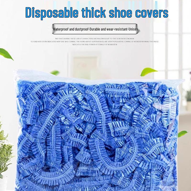 Утолщенные водонепроницаемые нескользящие одноразовые бахилы для использования в помещении