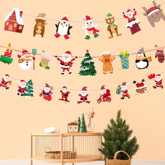 Рождественский баннер, украшение, медведь, Санта, снеговик, рождественская гирлянда, праздничный подвесной баннер, вывеска для каминной полки, декор для вечеринки