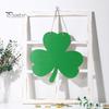 Wooden Clover Door Sign St. Patrick's Day Hanging Sign Front Door Shamrock Sign for Farmhouse Home Porch And Wall Decor