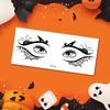 10 Sheets Halloween Spider Eye Tattoo Stickers Face Temporary Tattoos DIY Bat Skull Spider Web Pattern Scary Eye Shadow Stickers for Adult Kids