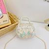 Decoration Cute Pearl Children Crossbody Bag With Chain Suitable Daily For