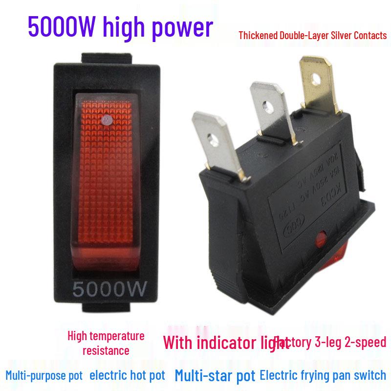 5000W Universal Electric Pot Switch: High-Power, Multi-Purpose Button Switch for Electric Pots and Frying Pans