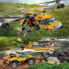 Совместимые наборы MOC Серия City 60162 Вертолет для заброски в джунгли Строительные блоки Место для исследования Кирпичики Игрушки Для Мальчиков Подарки Детям