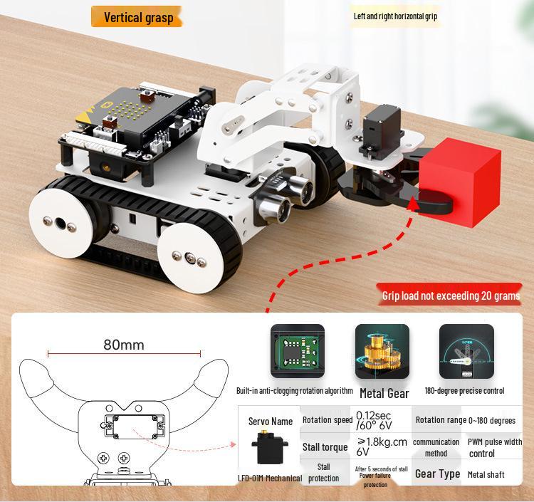 Программируемый Qtruck для Microbit: Образовательный робот-машина, следующий по линии