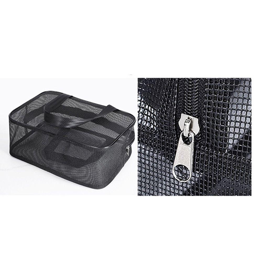 Серо-синяя сетчатая сумка для душа Быстросохнущая пляжная ручная сумка для хранения Большая вместимость Складная спортивная сумка-тоут Органайзер для ванной комнаты