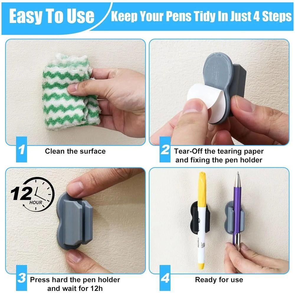 Self-Adhesive Pen Holder Creative Desktop Storage High Quality Pen Rack  Ballpoint