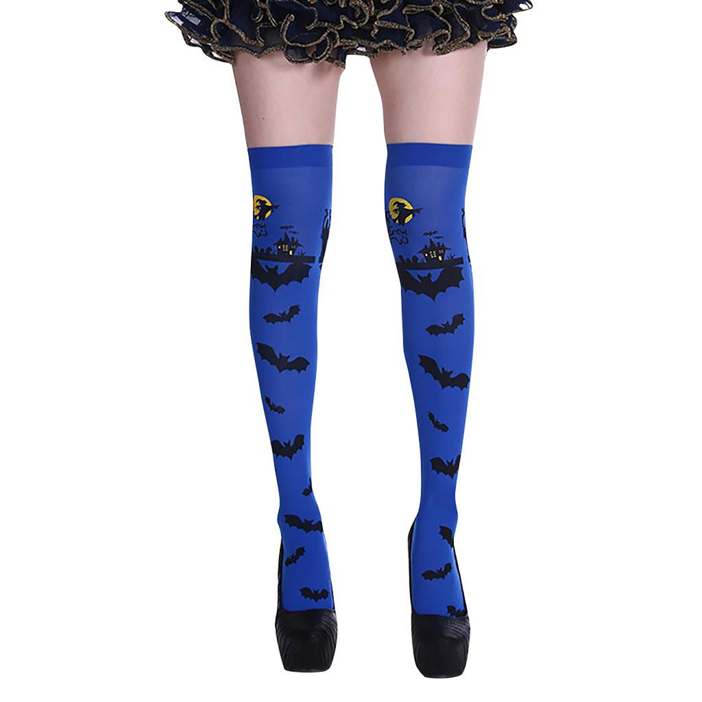 Чулки с принтом на Хэллоуин, длинные гольфы-трубы, нарядное платье, вечерние акции