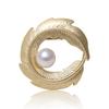 Simple And Fashionable Romantic Brooch Leaves Round Pearl Brooch Women 'S Accessories Party Dress Accessories Brooch Gift Jewelry
