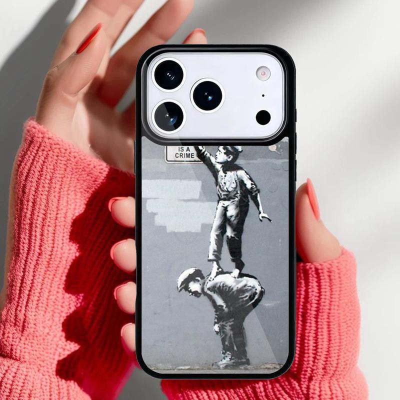 Graffiti Phone Case for iPhone 17 16 15 14 13 Pro Max Back Cover for 12 11 Pro Coque