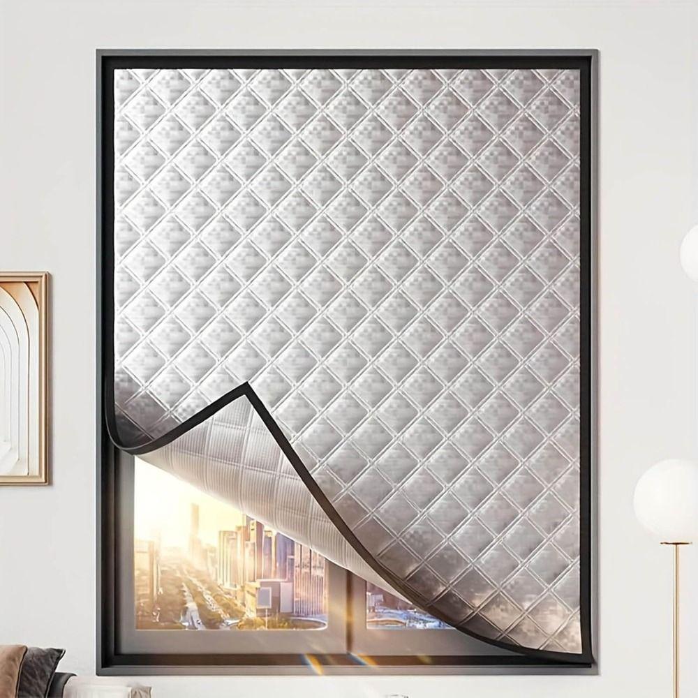 Insulation Film Soundproof Curtains Self-Adhesive Winter Warm Curtains Window Screens Bedroom