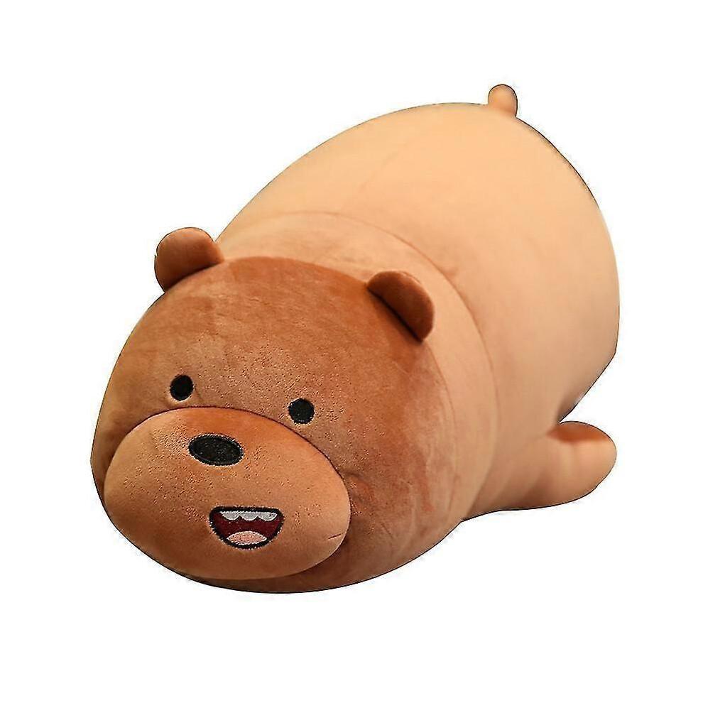 Bear Soft Toy Soft Doll Long Pillow Gift Brown 28cm