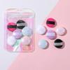 Бархатная мини-пуховка для пальца Деталь Спонж для нанесения фиксирующей пудры для макияжа Лицо Консилер Растушевка Косметическая пуховка Инструмент для макияжа Случайные цвета