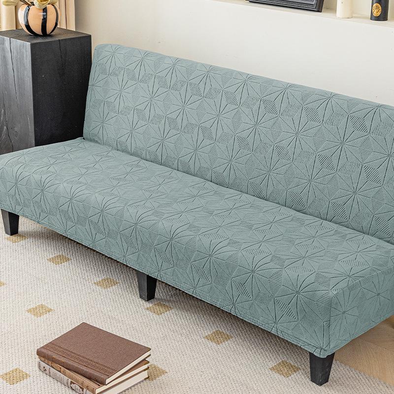 Universal Thickened Armless Elastic Sofa Bed Cover - Full Jacquard Fabric