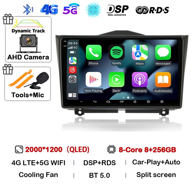 Android 14 Carplay Автомагнитола для LADA BA3 Granta Cross 2018 2019 GPS Навигация Мультимедиа Видео Плеер Стерео 2 Din DVD 4G