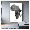 Map Travel Wall Art Canvas Painting Gray Black White Living Room Home Decoration Painting Africa Map Posters and Prints