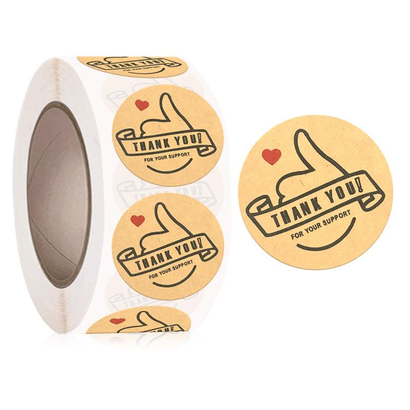 2Rolls Kraft Paper Thank You Sticker 1 Inch Seal Label Stickers Scrapbooking sticker maker