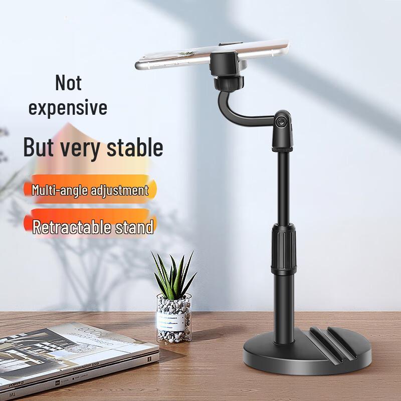 BZBC Multi-functional Telescopic Phone Stand: Desktop & Overhead Holder for Streaming, Exams, & Online Classes