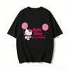 2026 New Hello Kitty Party Games Balloon Cartoon Print Tshirt Family Matching Outfits Casual Short Sleeve Tee for Women Unisex Kid