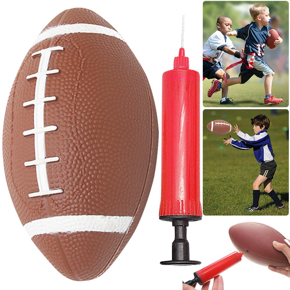Teenagers Rugby Ball American Football Inflatable Child Toys Footballs with Inflator Small Rugby Ball for Children Teaching