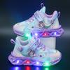 Light-up children's sneakers2026Spring and Autumn new styles of girls' shoes: small, medium, and large sizes, breathable mesh, lightweight, and