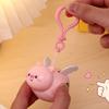 1/2Pcs Pig Keychain Pendant with Flapping Wings Pull String To Vibrate Fun Toy Decoration Kids Bag Pendant Car Keychain