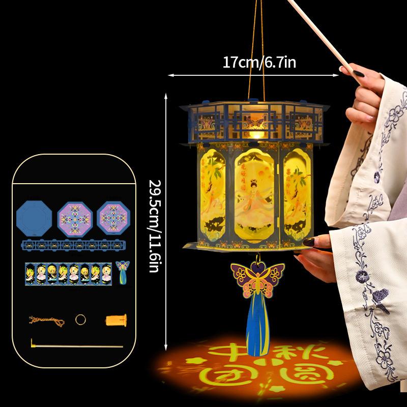 Chinese Paper Lantern Mid- Autumn Festival Lanterns Japanese Lantern Wedding Accessorie Autumn Decor DIY Material Pack