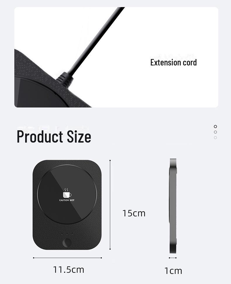 Умный подогреватель кружек с контролем температуры 55° и беспроводное зарядное устройство для телефона