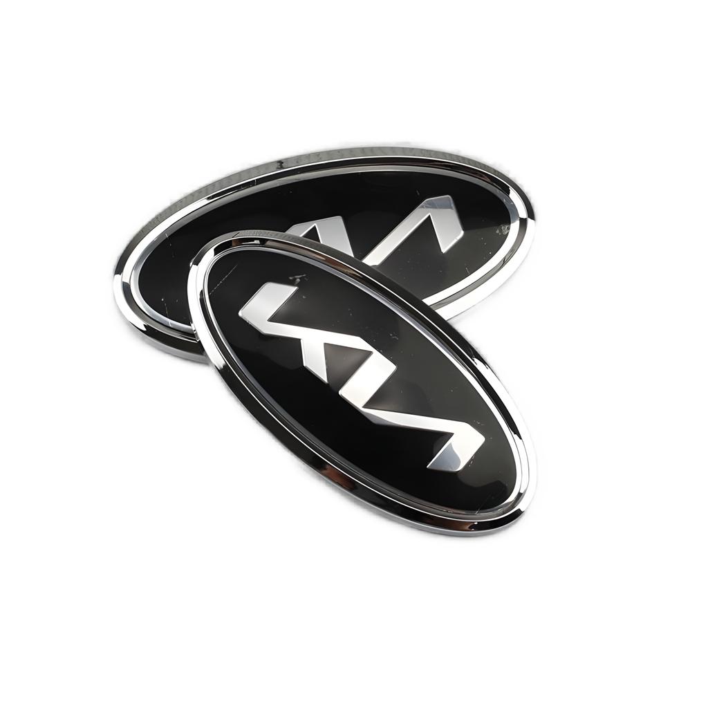 AABJD1 Car Front Grill Emblem Rear Trunk Badge Hub Center Sticker Steering Wheel Center Sticker for KIA K3 K5 Sportage R Sorento Carens