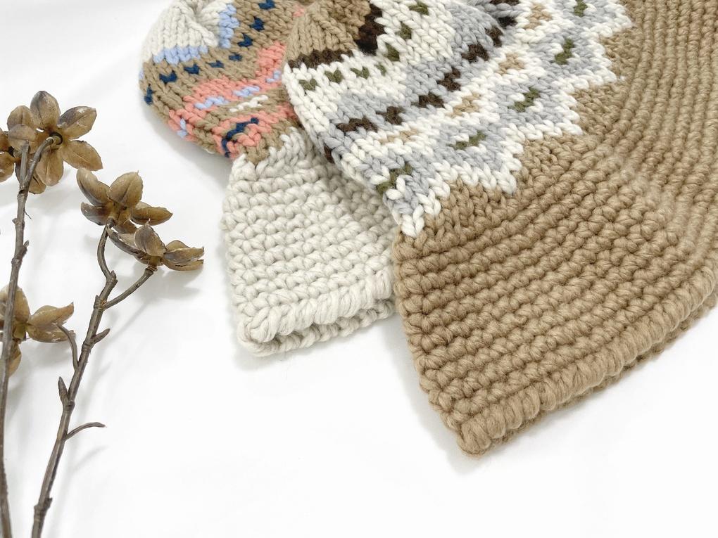 Women's Unisex Hand-Jacquard Bucket Hat