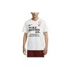 Nike Тренировочная футболка с короткими рукавами Dri-FIT с буквенным принтом, мужские топы, белые FD0135-121