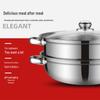 HDST Thickened Stainless Steel 3-Layer Steamer & Soup Pot