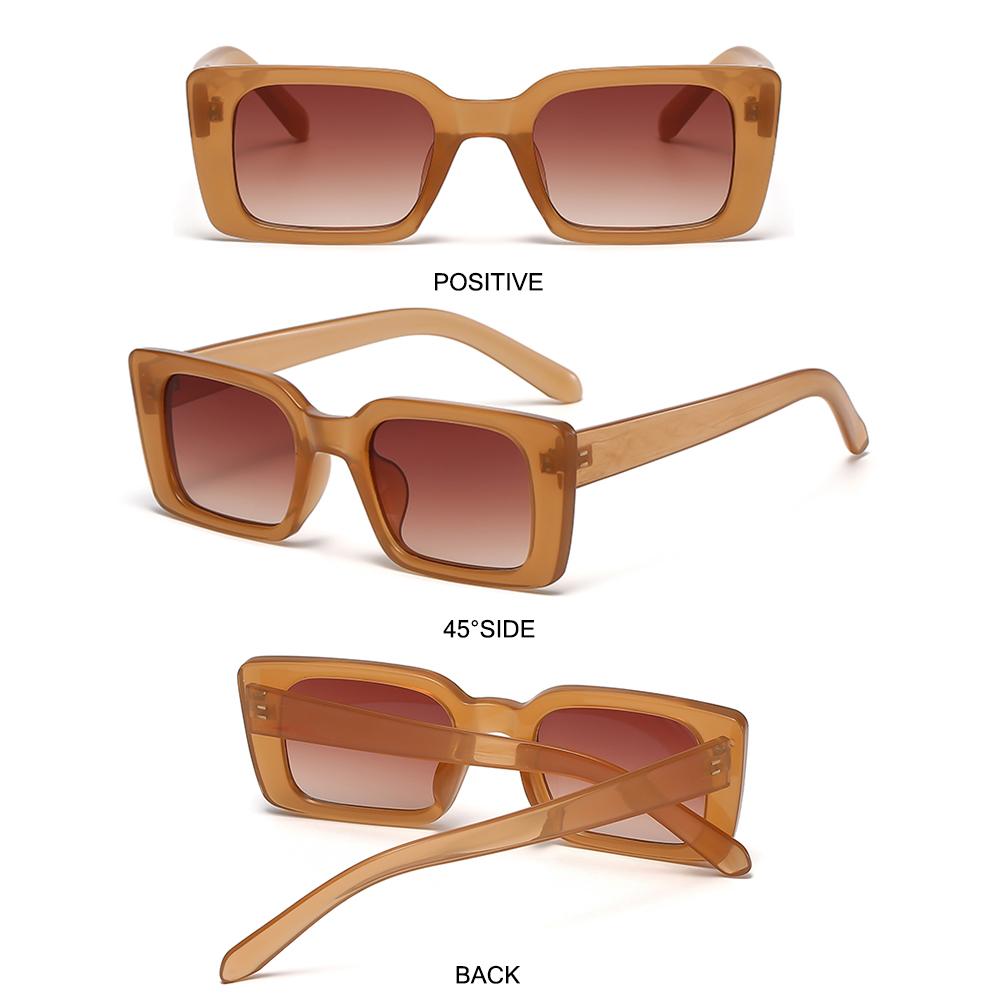 UV400 Gradient Beach/Travel Square Sunglasses Shades Leopard Sun Glasses Rectangle