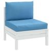 2 Piece Pallet Cushions Melange Blue Fabric