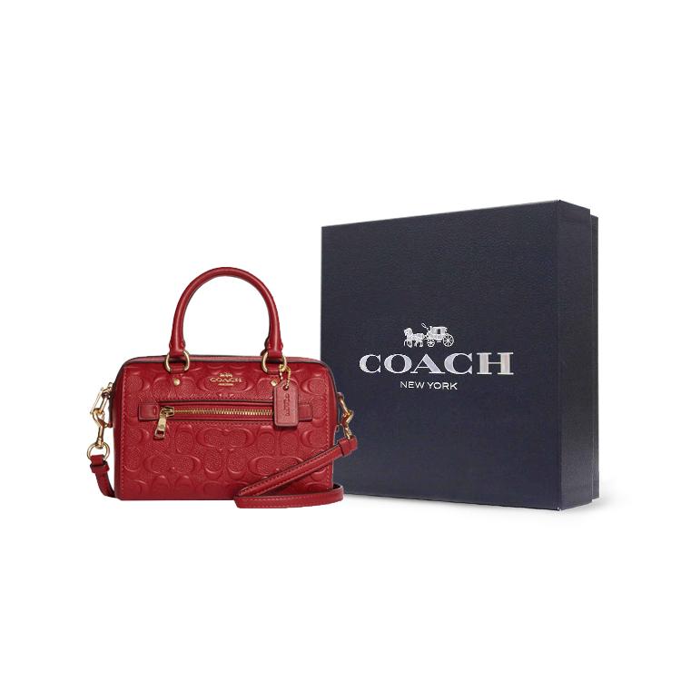 New COACH Rowan Smooth Calf Leather Shoulder Bag Crossbody Bag Handbag Mini Women's Red CC944-IMF8Q