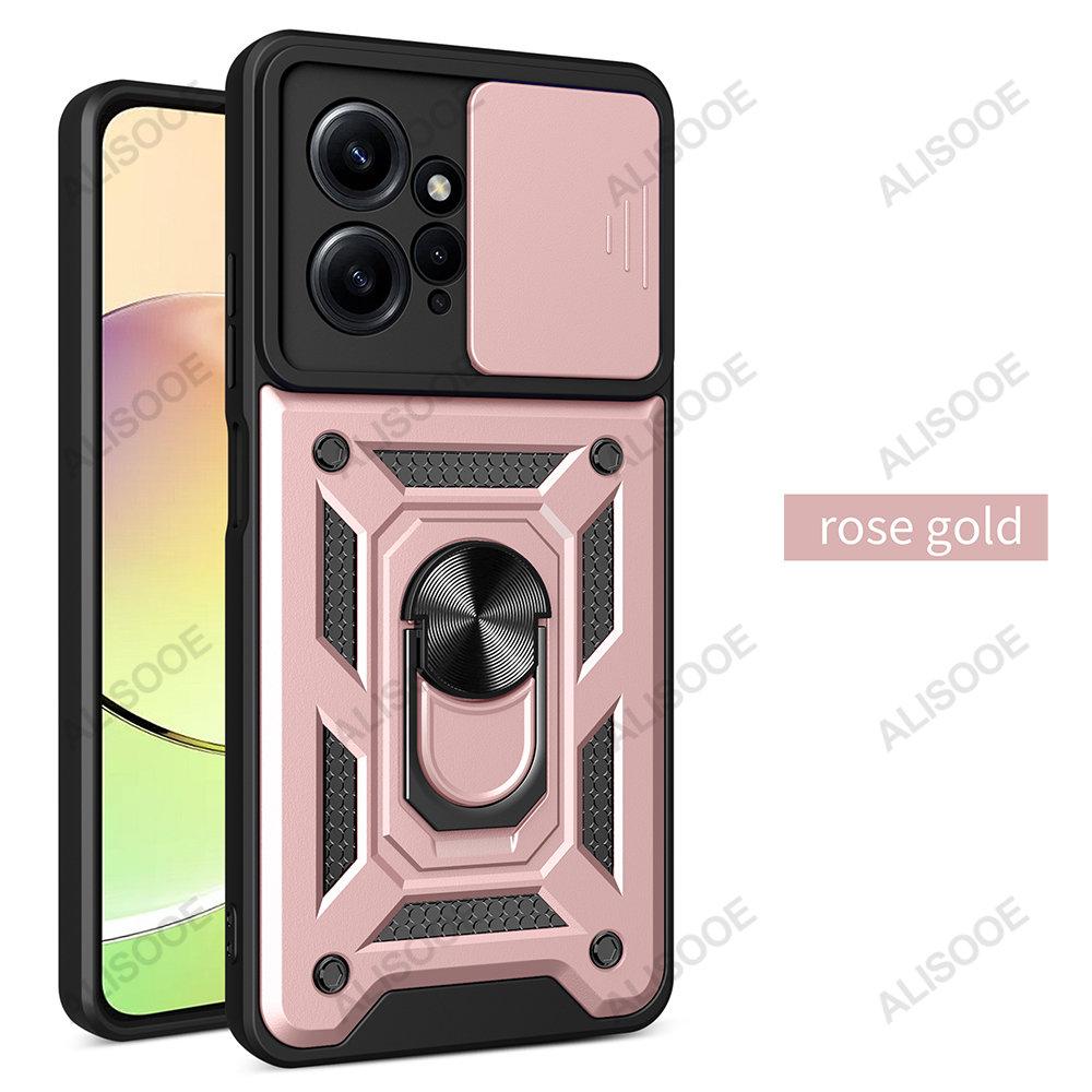 For Redmi Note 12 4G 12 Pro Plus Case Slide Lens Protect Cover for Xiaomi 12T 12 13 Lite 12X POCO X5 Pro Redmi 12C 10C Capa