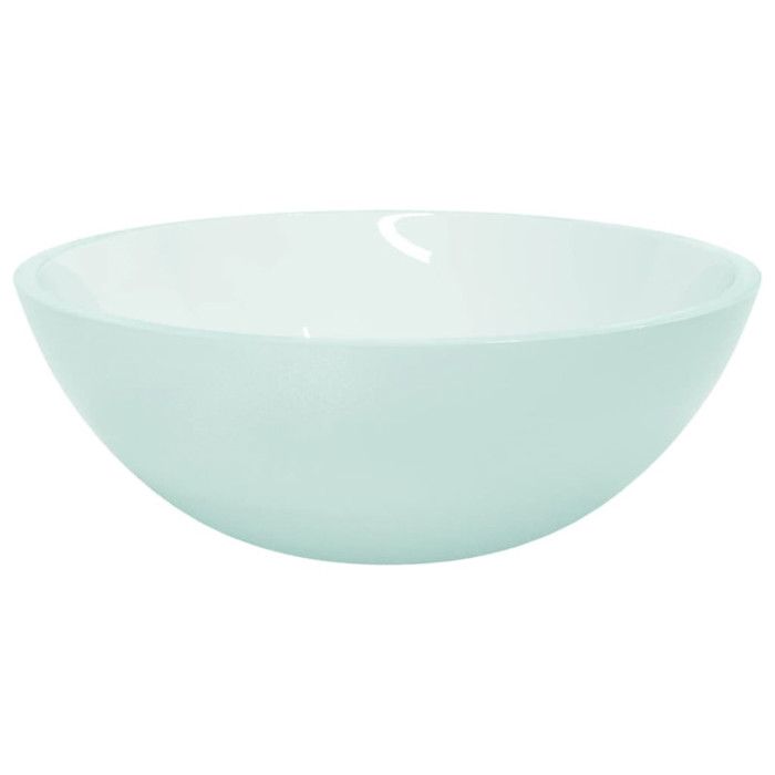 VidaXL Lavabo Vasque à Poser de Toilette Lave-mains de Salle de Bain Lavabo de Salle d'Eau Maison Intérieur Verre 50x37x14 345243