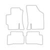 Velour Car Mat Set - Car Mats Fitting for: Kia Rio II 2005-2011, Black Trim