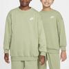 Nike Sportswear Club Fleece Comfortable Simple Pullover Long Sleeve Sweatshirt Kids Sweatshirt Green FD2923-386