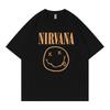 Классическая хлопковая футболка в стиле ретро с изображением группы Nirvana, мужская, с коротким рукавом, летняя, в стиле панк, однотонная, свободного кроя, повседневная, дышащая.