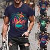 Mens T Shirts Casual Short Sleeve Shirts Fashion Short-sleeved Printed Retro Shirt
