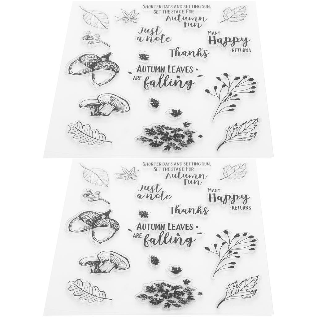 2 комплекта прозрачных штампов для декора открыток, тиснения, скрапбукинга, расходных материалов