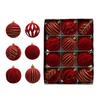 12 Pcs Velvet Christmas Balls 2.36inch Flocked Balls Christmas Tree Ornaments Plastic Balls Xmas Hanging Decoration for Indoor Holiday Decor