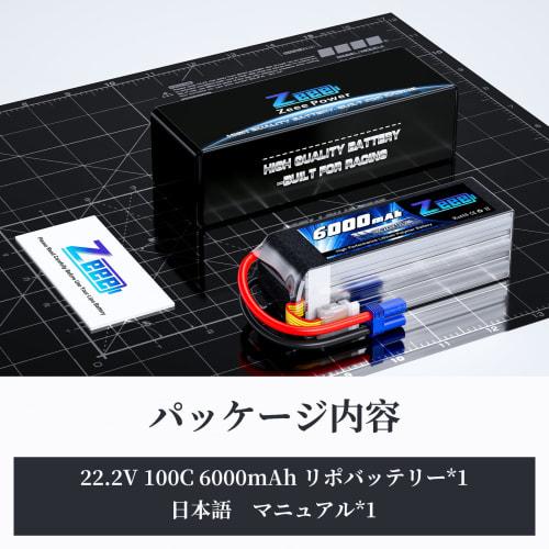 Zeee 6S LiPo Battery, 22.2V 100C 6000mAh, High-Capacity LiPo Battery with EC5 Plug, for RC Cars, Drones, and More